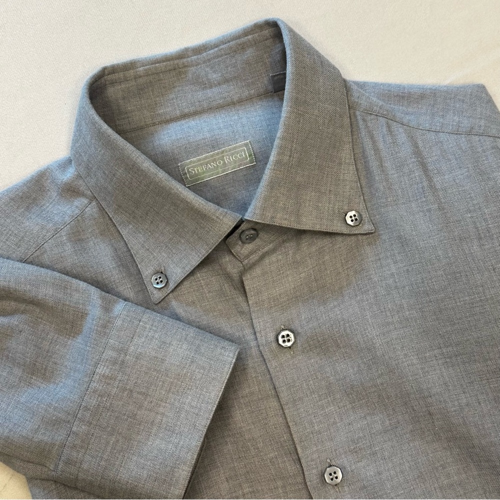 Stefano Ricci Men’s Size 44/17.5 Button Down Shirt Long Sleeve Made In Italy